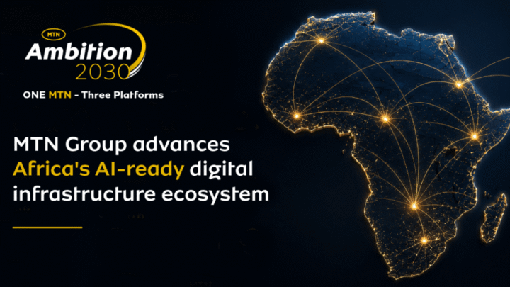 MTN Group graphic showing Africa's AI-ready digital infrastructure ecosystem and connected markets
